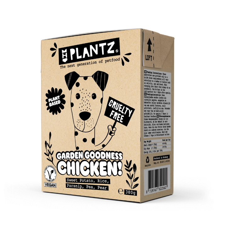 Pflanzenbasiertes Nassfutter mit HĂŒhnchen Geschmack vegan