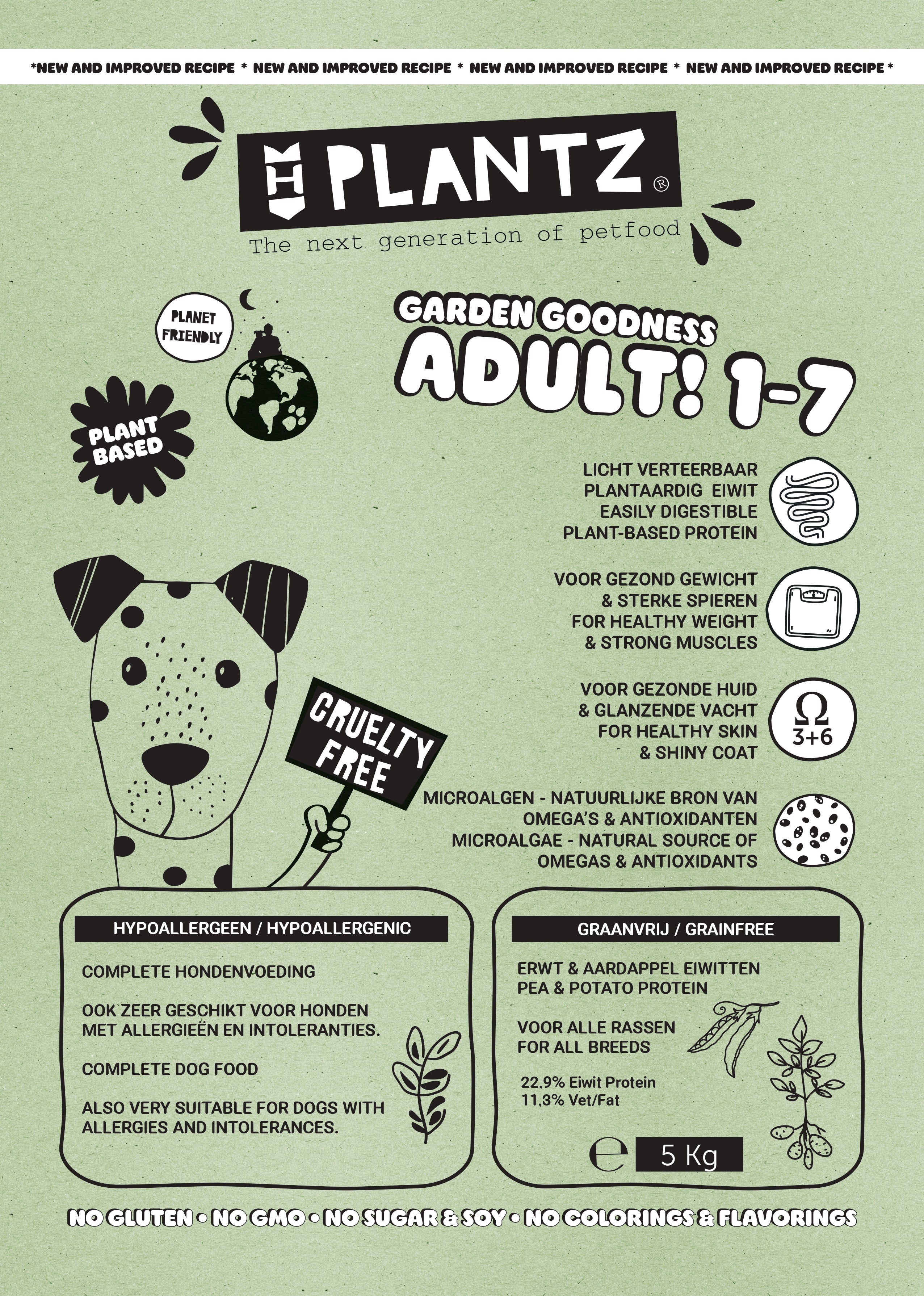 Plant-based dry food with yucca extract | Junior & Adult