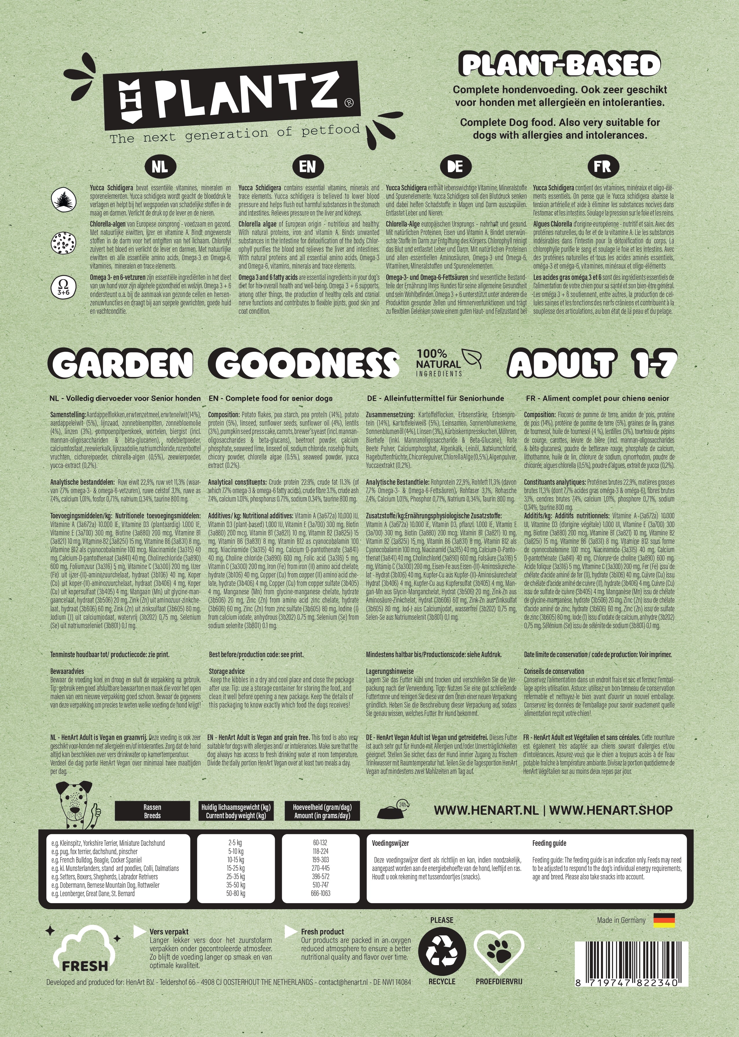 Plant-based dry food with yucca extract | Junior & Adult