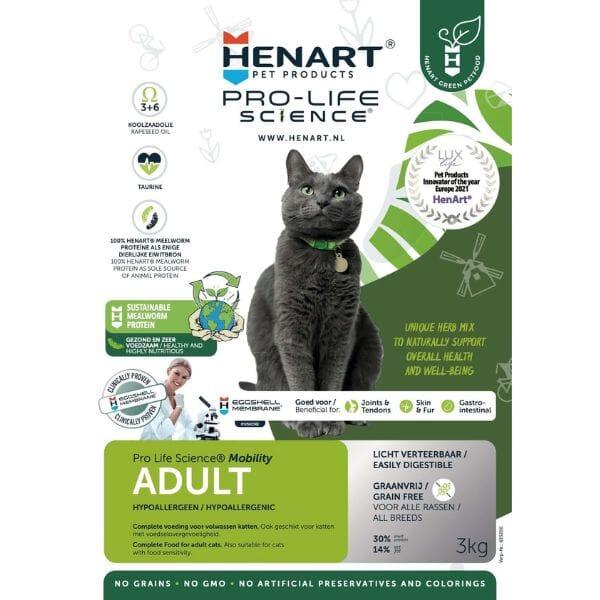 Insekten-Trockenfutter für ausgewachsene Katzen - HenArt® | Nachhaltiges Tierfutter für Hund und Katze