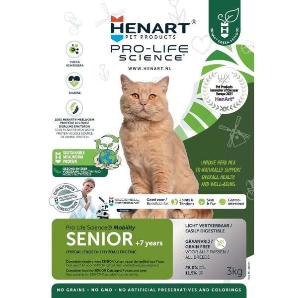 Insekten-Trockenfutter für Senior Katzen - HenArt® | Nachhaltiges Tierfutter für Hund und Katze