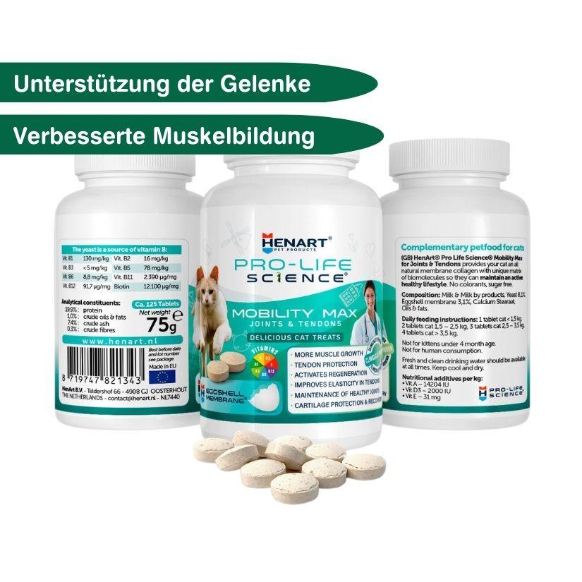 Katzen-Nahrungsergänzung für mehr Bewegung & Mobilität - HenArt® | Nachhaltiges Tierfutter für Hund und Katze