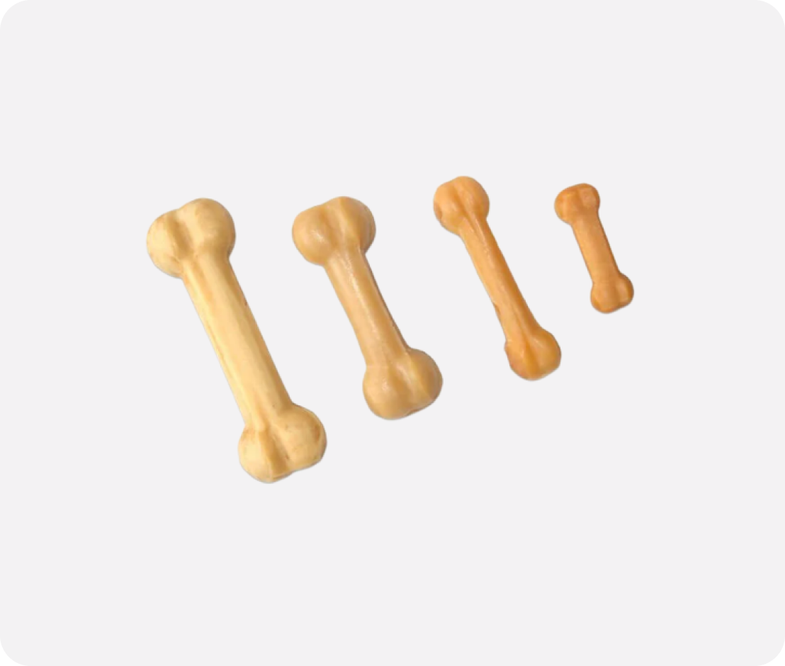 Yak-Vollmilch-Kaukäse für Hunde (Knochenform)