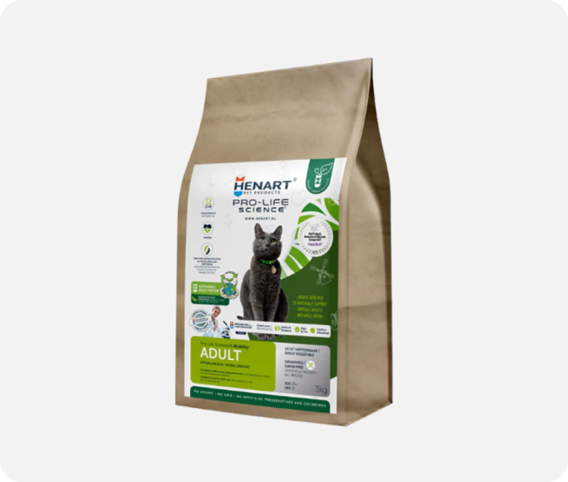 Droog insectenvoer voor volwassen katten